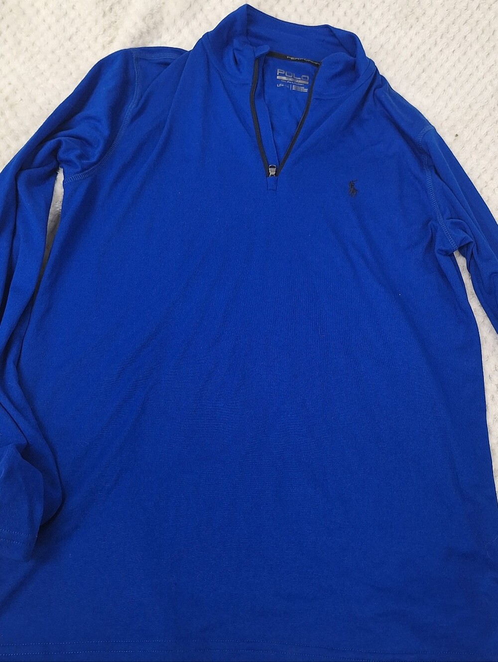 Polo Sport Ralph Lauren Blue Quarter Zip Pullover Youth L 14-6